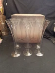 Set Of 6 Vintage Hollow Stem Champagne Flutes With Original Box 9 7/8" Tall. Fixed Price $70.00.