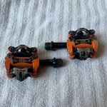 Issi Ii Triple Hi-vis Orange Mountain Bike Spd Aluminum Pedals. Fixed Price $25.00.