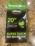 Slime 20" Bike Tube Super Thick Self-sealing Schrader Valve X1.75-2.125" New. Fixed Price $16.95.