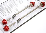 Halo Hex Key Red 100/135MM Bolt-on Skewer Set Front & Rear Road/fixie Bike Cr-mo. Fixed Price $21.85.