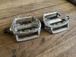 Shimano PD-MX15 Platform Bmx Bike Pedals 9/16 Pair Aluminum Vintage Chrome. Fixed Price $75.00.