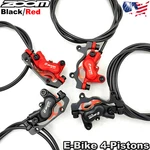 Zoom HB-876E E-bike Hydraulic Disc Brakes Set Front&rear 1110/1860MM 4-PISTONS. Fixed Price $89.09.