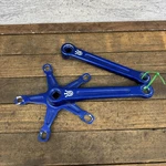 Vintage Sugino Crown Crankset Bmx 171MM Blue Alloy 1980S 144 151 Modified Bcd. Fixed Price $133.29.