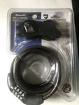 New Master #283, Cable Combination Bike Lock, Black, 6 Feet Long. Fixed Price $15.99.