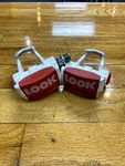 Look Delta Vintage PP-56/66 One Sided Clipless Pedals Red/white 9/16". Fixed Price $17.50.