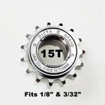 Dicta Freewheel Single Speed Bmx 3/32" & 1/8" Chrome Plate 15T - For 30MM Hub. Fixed Price $16.99.