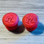 Rare Specialized Usa Logo Mtb Handlebar End Caps Red. Fixed Price $24.99.
