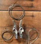 Vintage Shimano Dura Ace SL-BS77, 8 & 9 Speed Bar End Shifters With Wires, Primo. Fixed Price $104.00.