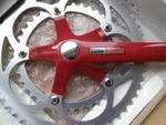 Sachs 7000 Red Crankset New In Box Nos. Fixed Price $255.88.