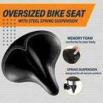 Bikeroo Wide Cruiser Saddle Comfort Seat Fits Indoor Outdoor Bicycles - Black. Fixed Price $24.66.