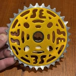 Se 33T Gold, Alloy, Sprocket, For One Piece, Three-piece Cranks. 1/2X1/8. Fixed Price $36.99.