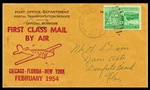 Us Stamp Fancy Cancel Cover First Class Mail By Air Chicago-miami. Fixed Price $32.00.
