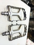 Vintage Sr Sakae Low Fat MTP-127 Pedals Black 9/16" Japan. Fixed Price $15.00.