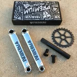 Premium 1948 Chrome Combo W/ Black Sprocket Bmx Bike Cranks Fit Cult Bsd. Fixed Price $209.99.