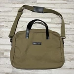 Brooks Brothers Canvas Bag Leather Tan Shoulder Strap Handle Office Travel Brown. Fixed Price $45.00.