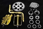 Og Lowrider - Twisted Crank Pkg Lucky 7 Wing Pedal Gold/chrome. Fixed Price $122.99.