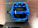 Black Ops Platform Pedals Alloy 9/16 Blue. Fixed Price $38.00.