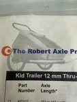 Robert Axle Project Kid Trailer 12MM Thru *new. Fixed Price $60.32.