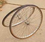 Vintage Phil Wood Wheelset 40H Hubs 700C Weinmann Concave Touring Bike Tandem. Fixed Price $403.75.